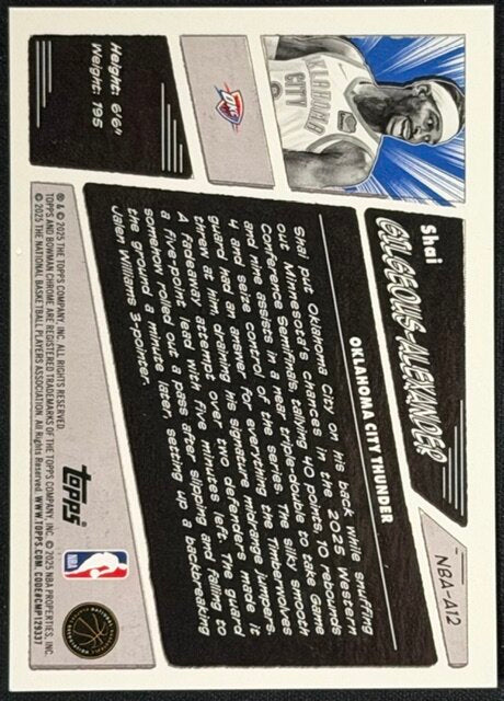 2025-26 Bowman Basketball Shai Gilgeous-Alexander ANIME SSP 🔥