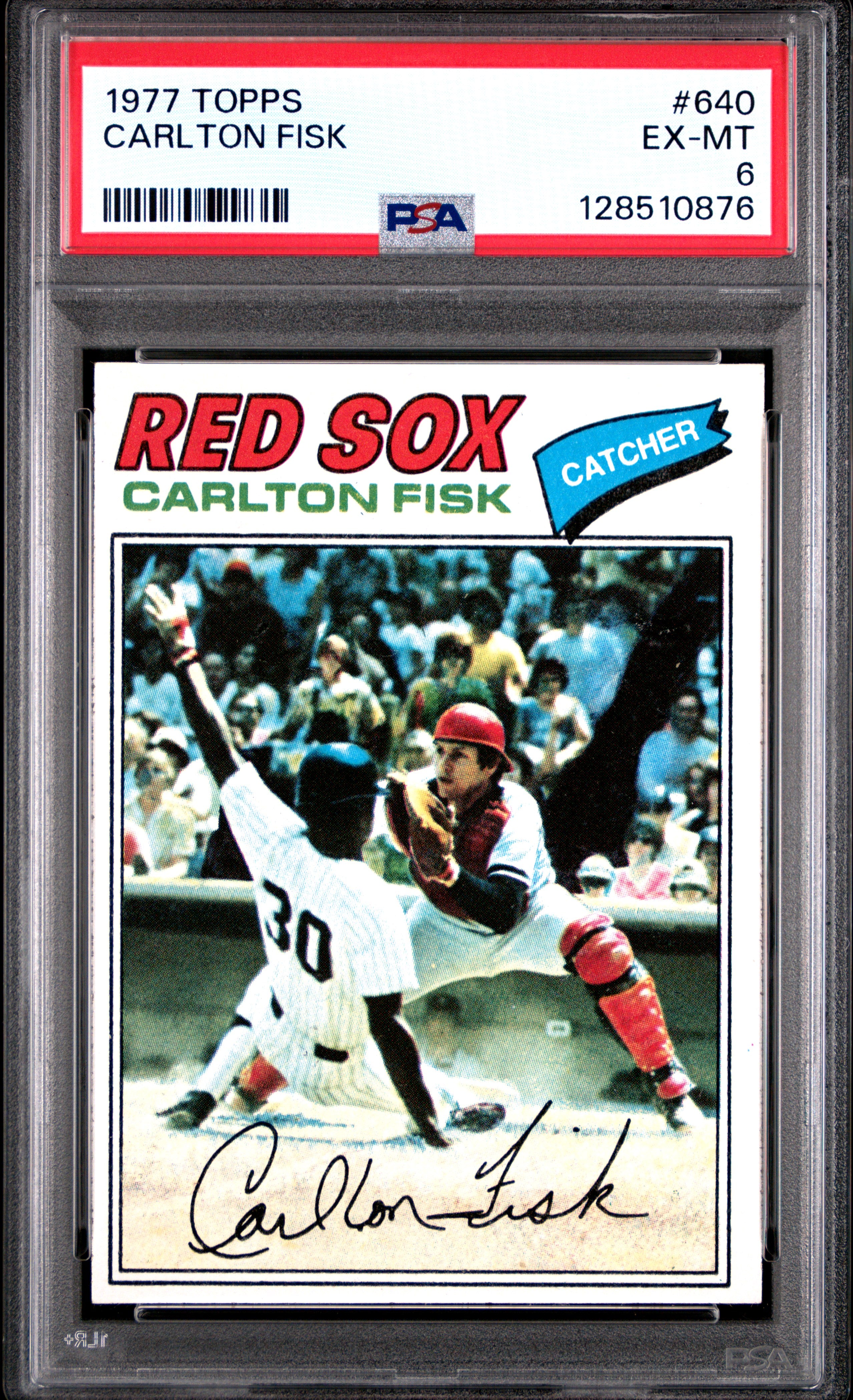 1977 Topps 640 Carlton Fisk  PSA 6