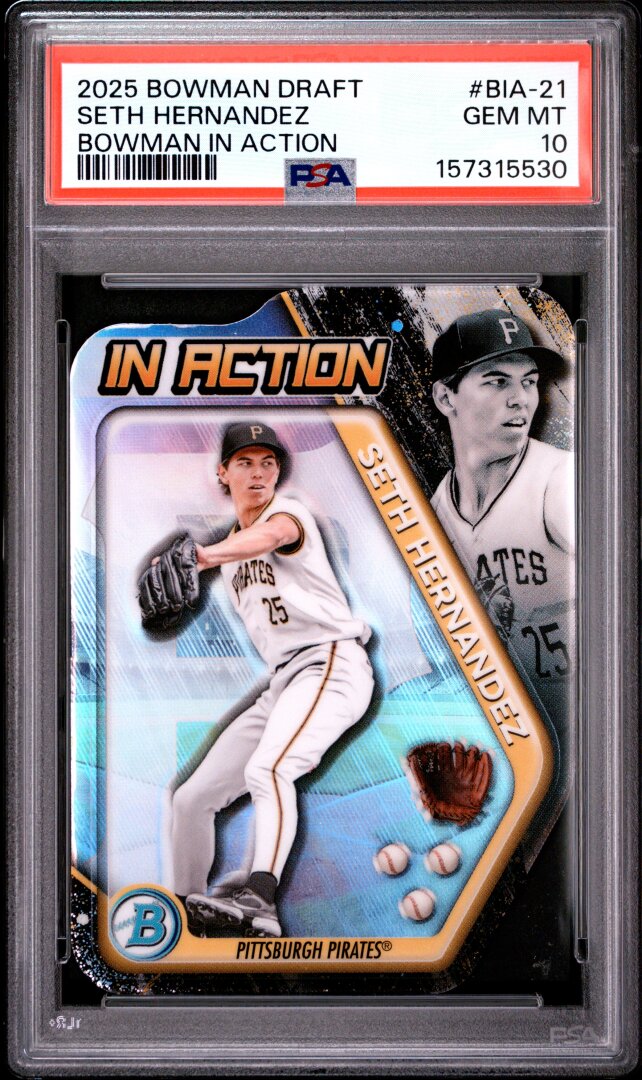 2025 Bowman Draft Seth Hernandez In Action #BIA-21 PSA 10