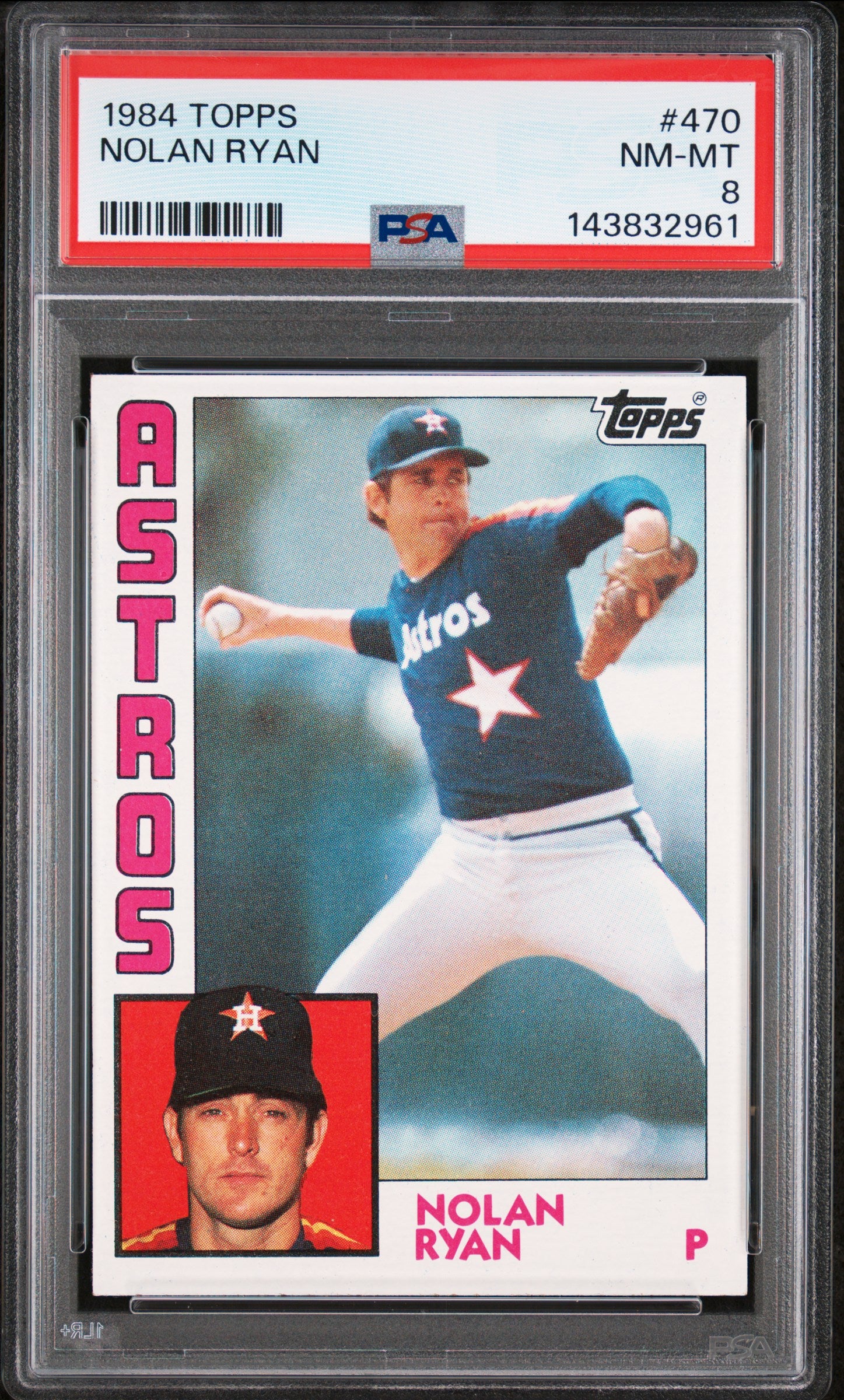 1984 TOPPS 470 NOLAN RYAN PSA 8 - front
