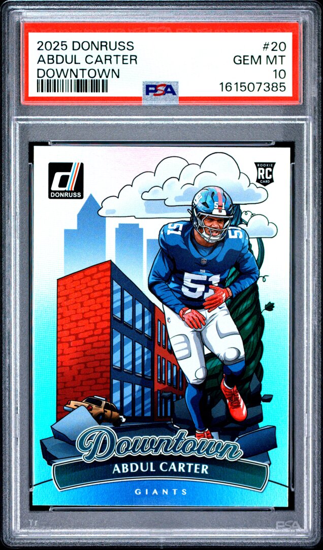 2025 Panini Donruss #20 Abdul Carter RC Downtown PSA 10