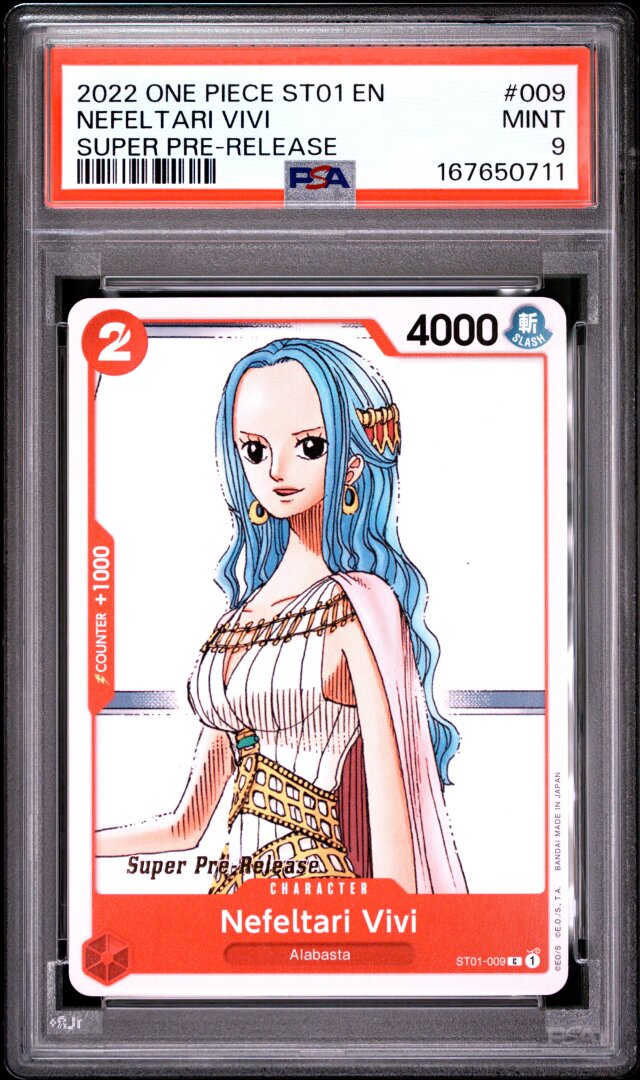 2022 One Piece Starter Deck St01 Nefeltari Vivi Super Pre-release PSA 9 #009