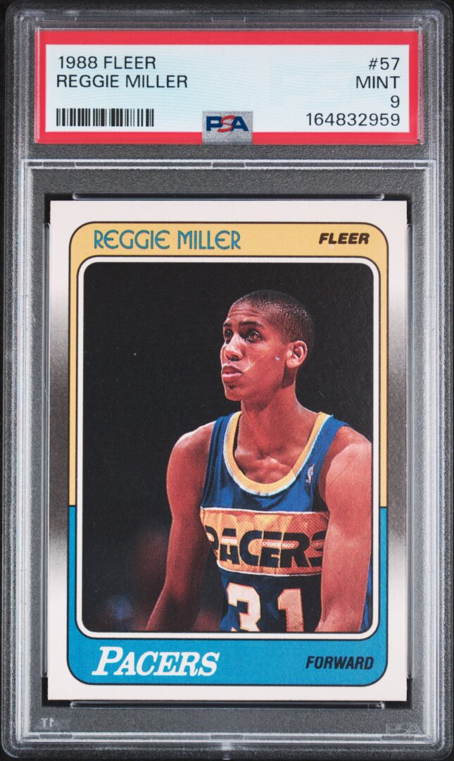 1988 Fleer Reggie Miller RC PSA 9 #57