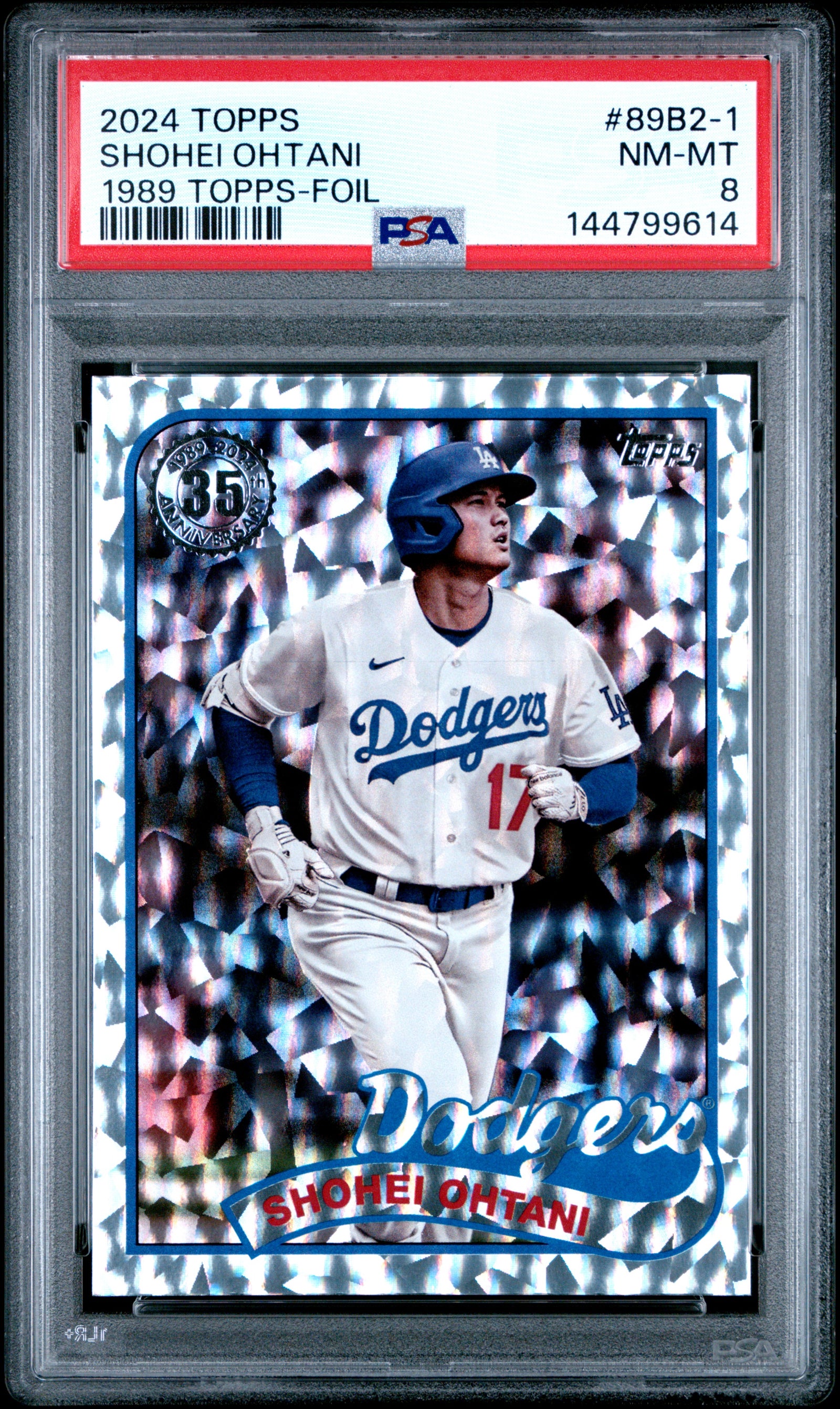 2024 Topps 1989 Topps Baseball 89B2-1 Shohei Ohtani Series 2-Foil PSA 8
