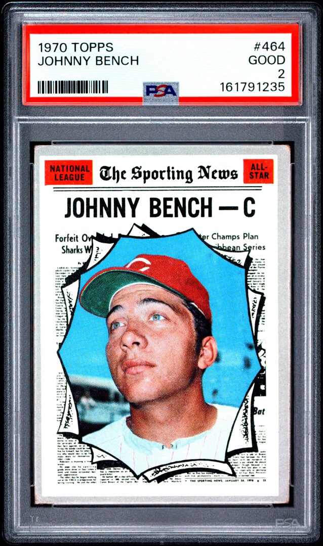 1970 Topps Johnny Bench PSA 2 #464