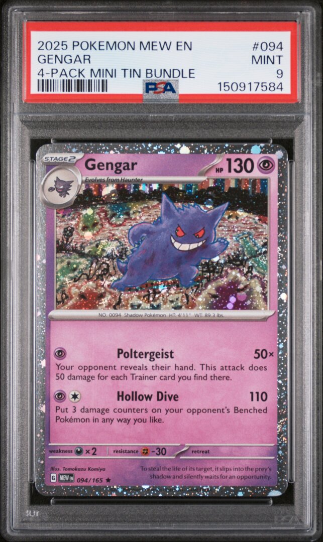 2025 Pokemon English 151 Gengar Mini Tin Promo PSA 9 #094