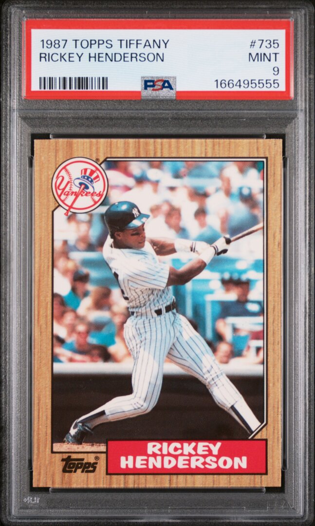 1987 Topps Tiffany Rickey Henderson PSA 9 #735