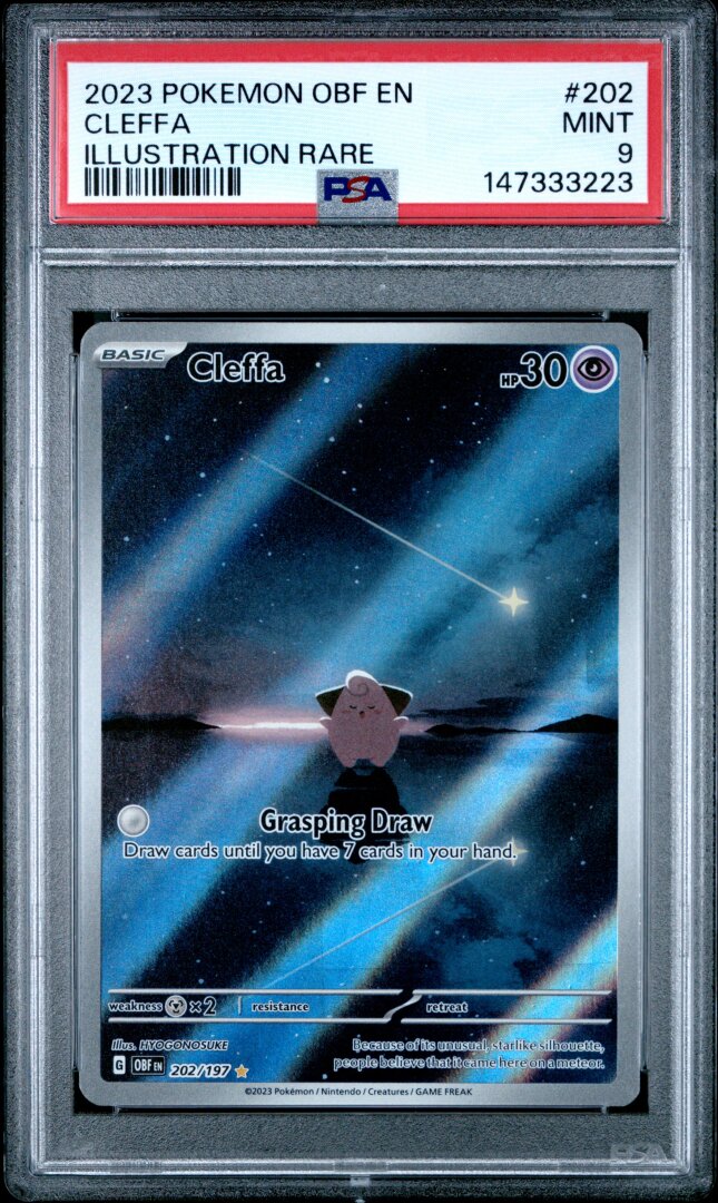 2023 Pokemon Obf En-Obsidian Flames Cleffa Illustration Rare PSA 9 #202