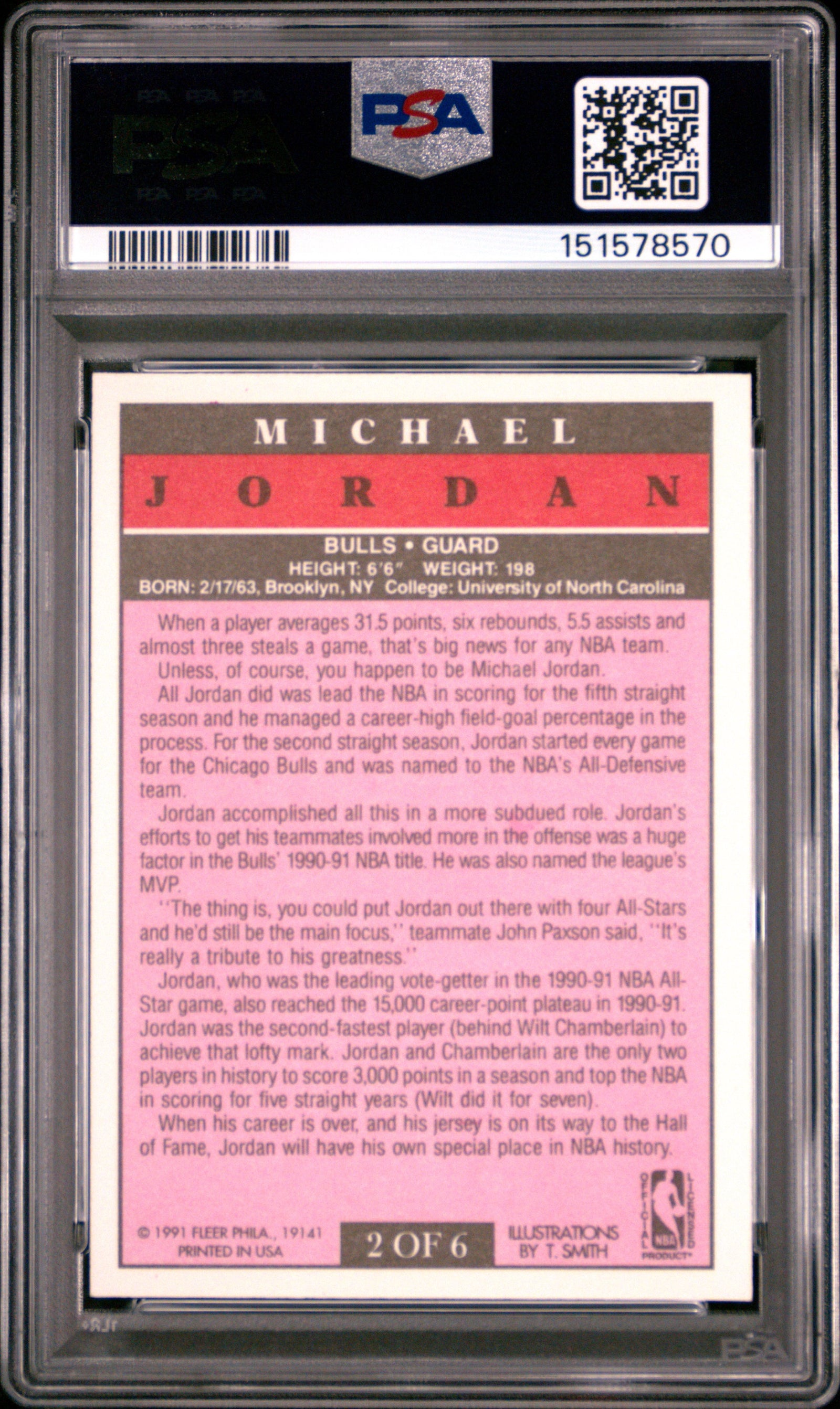 1991 Fleer Pro-Visions Michael Jordan #2 PSA 10