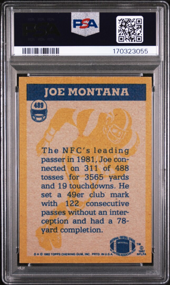 1982 Topps Joe Montana PSA 7 #489