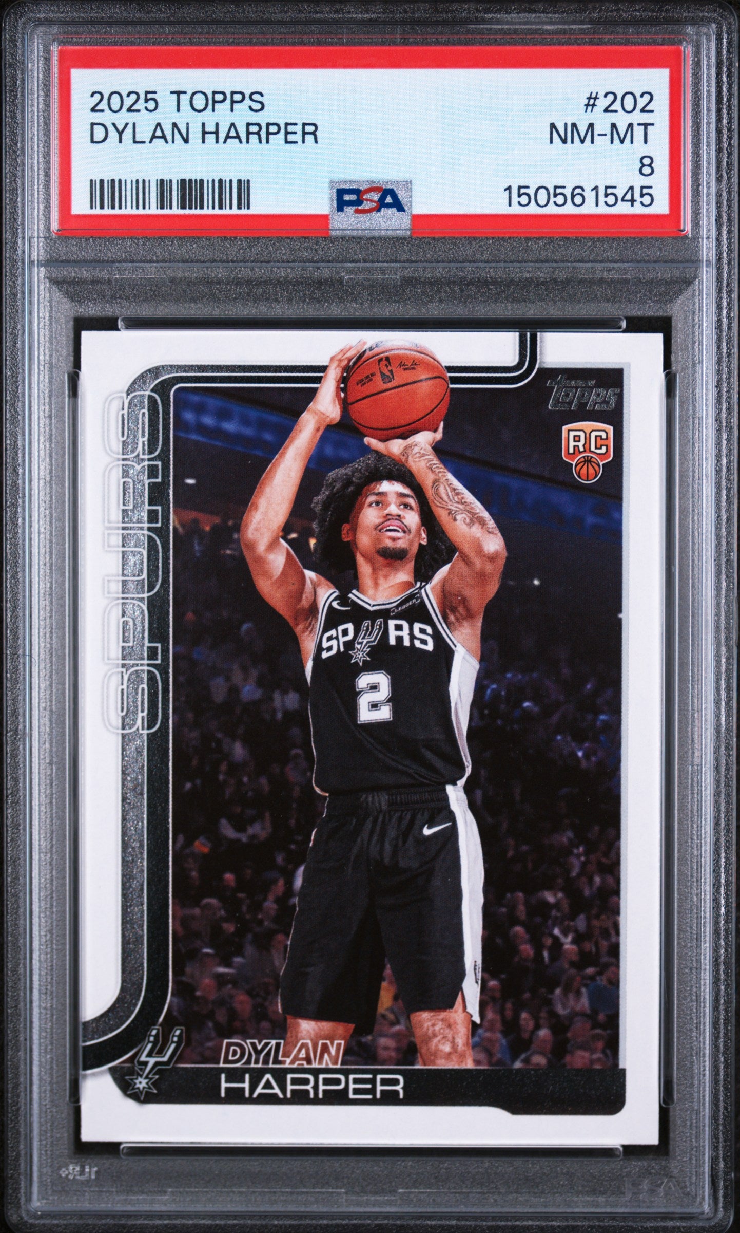 2025 TOPPS 202 DYLAN HARPER PSA 8 - front