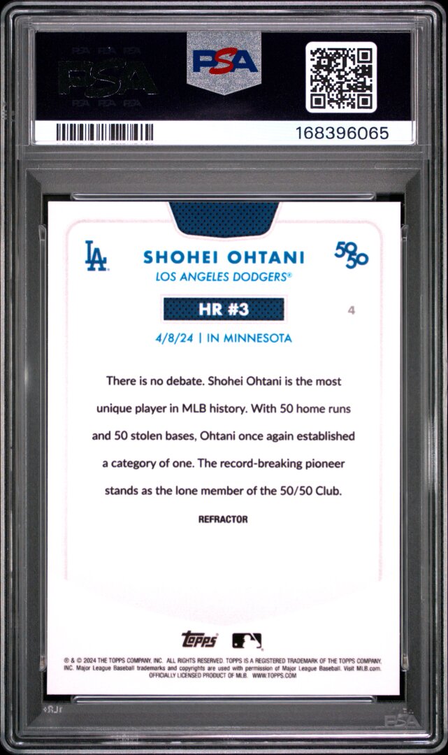 2024 Topps 50/50 Shohei Ohtani Chrome-refractor PSA 9 #4