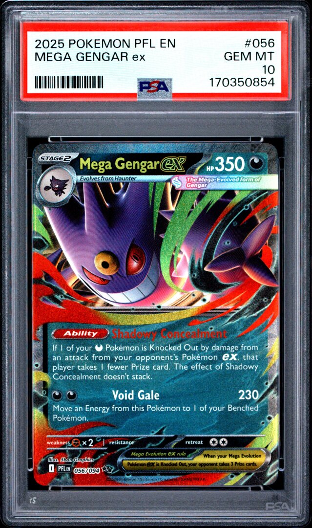 2025 Pokemon English Phantasmal Flames Mega Gengar ex PSA 10 #056