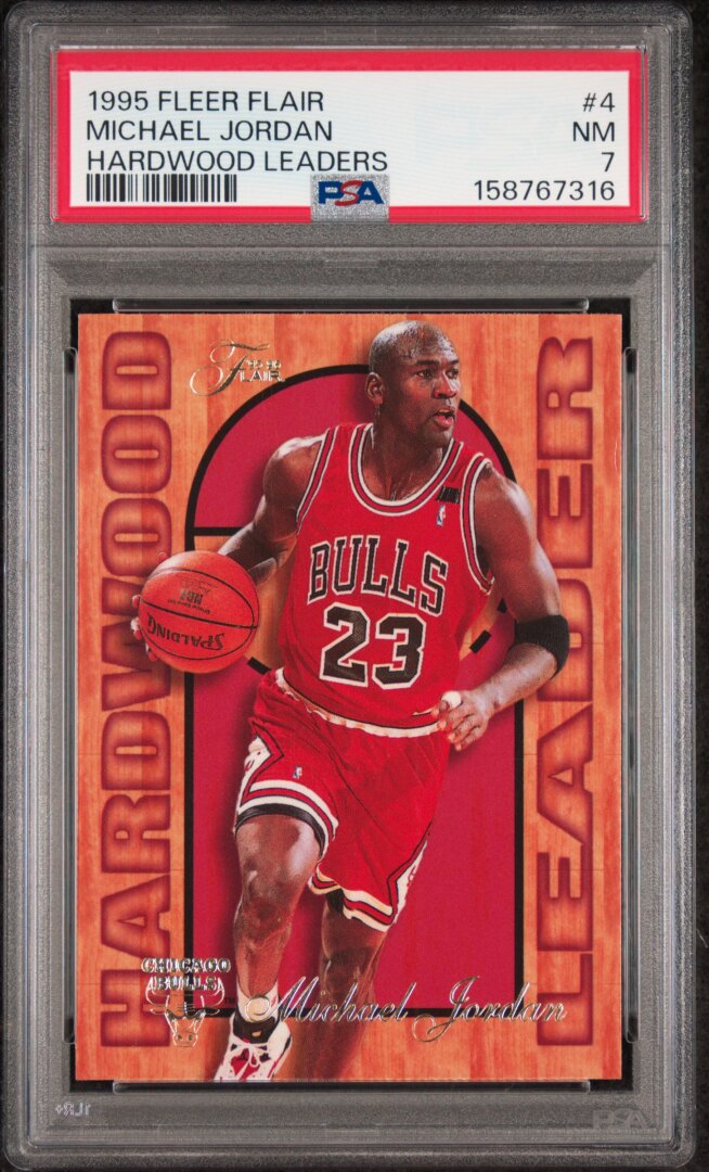 1995 Fleer Flair Hardwood Leaders Michael Jordan Hardwood Leaders PSA 7 #4
