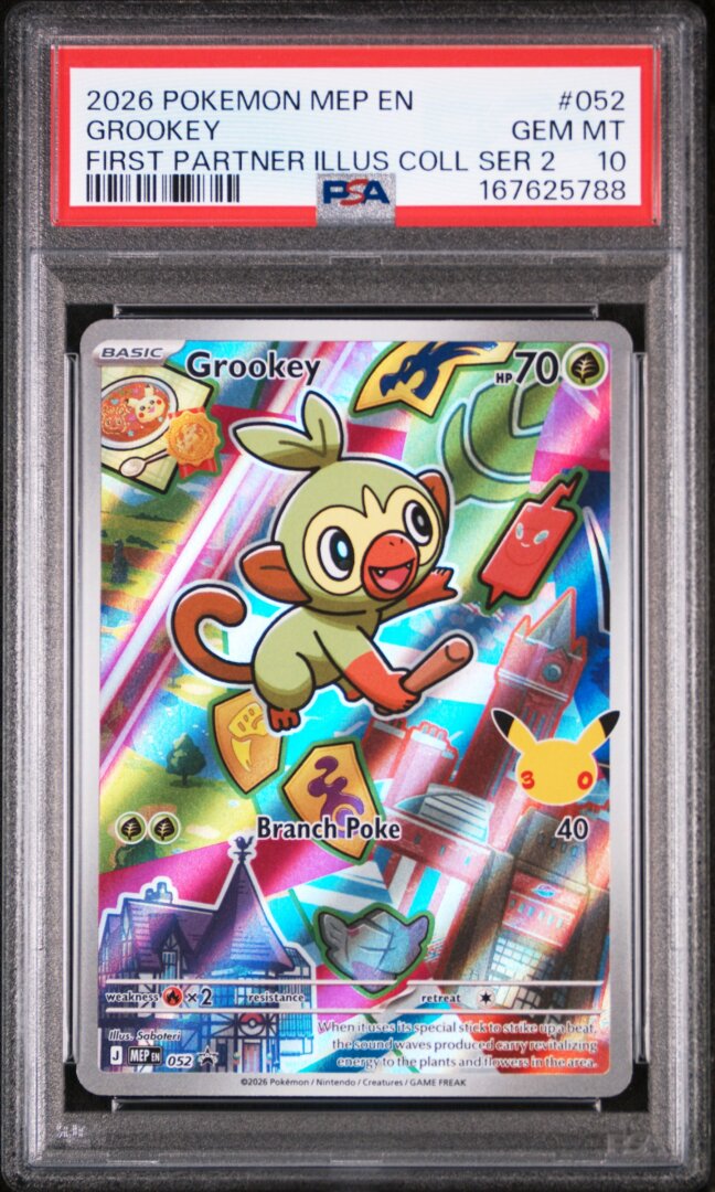 2026 Pokemon Grookey First Partner Series 2 #052 PSA 10