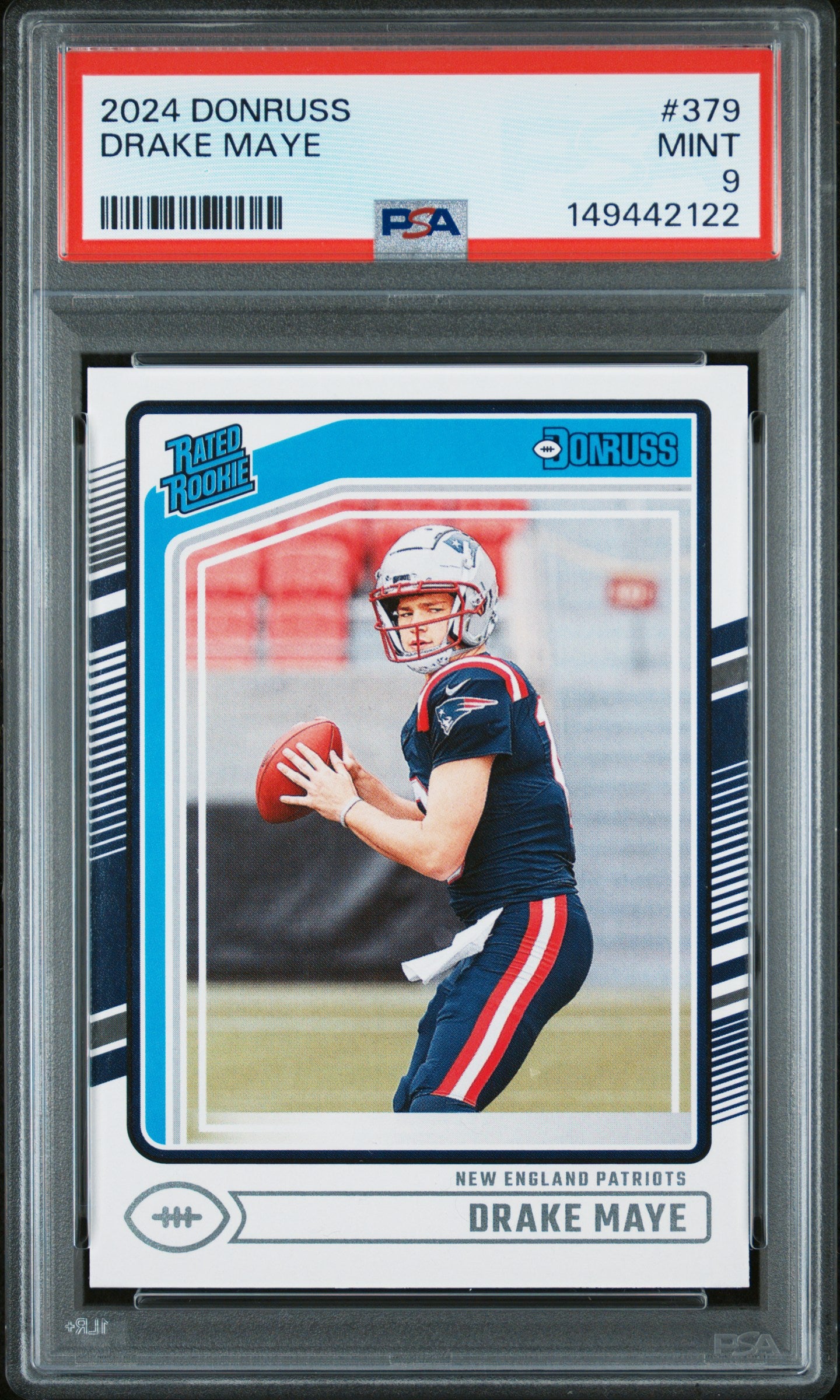 2024 Panini Donruss 379 Drake Maye PSA 9