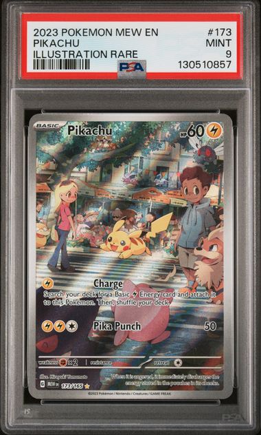 2023 Pokemon MEW EN-151 #173 Pikachu Illustration Rare PSA 9