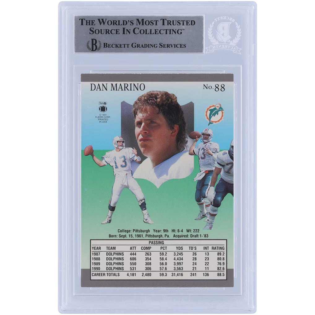 1991 Ultra Dan Marino Autograph Beckett/Fanatics Authentic