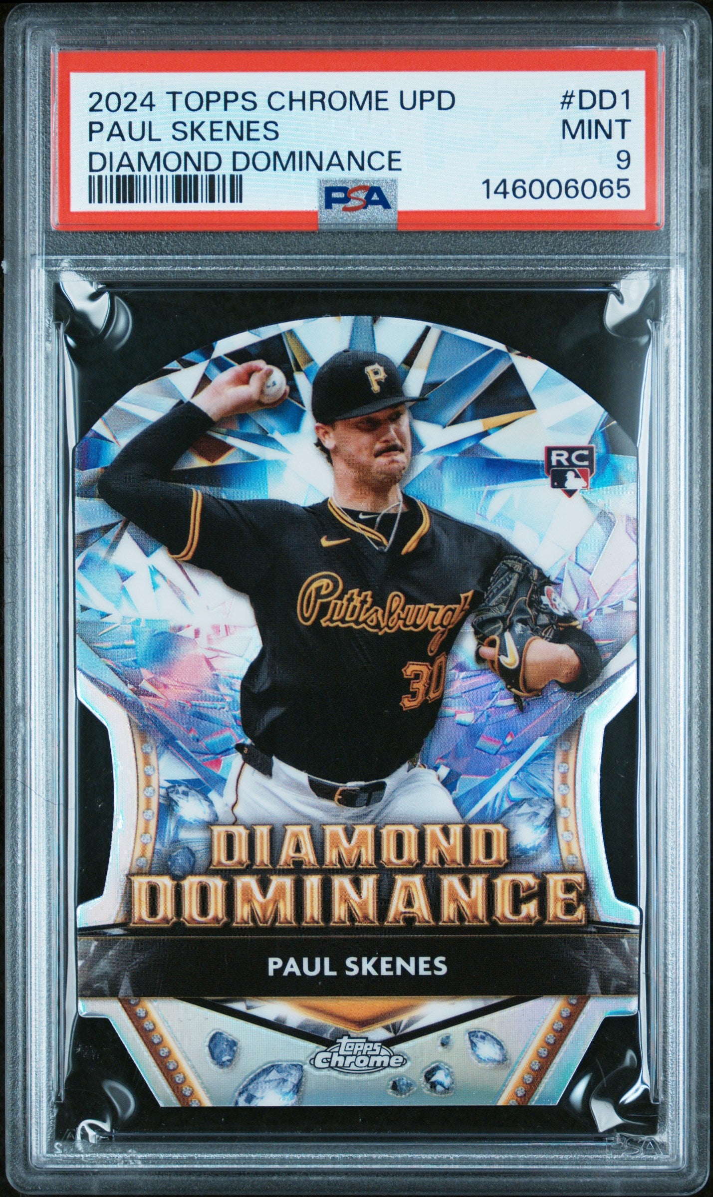 2024 Topps Chrome Update Diamond Dominance Dd1 Paul Skenes PSA 9