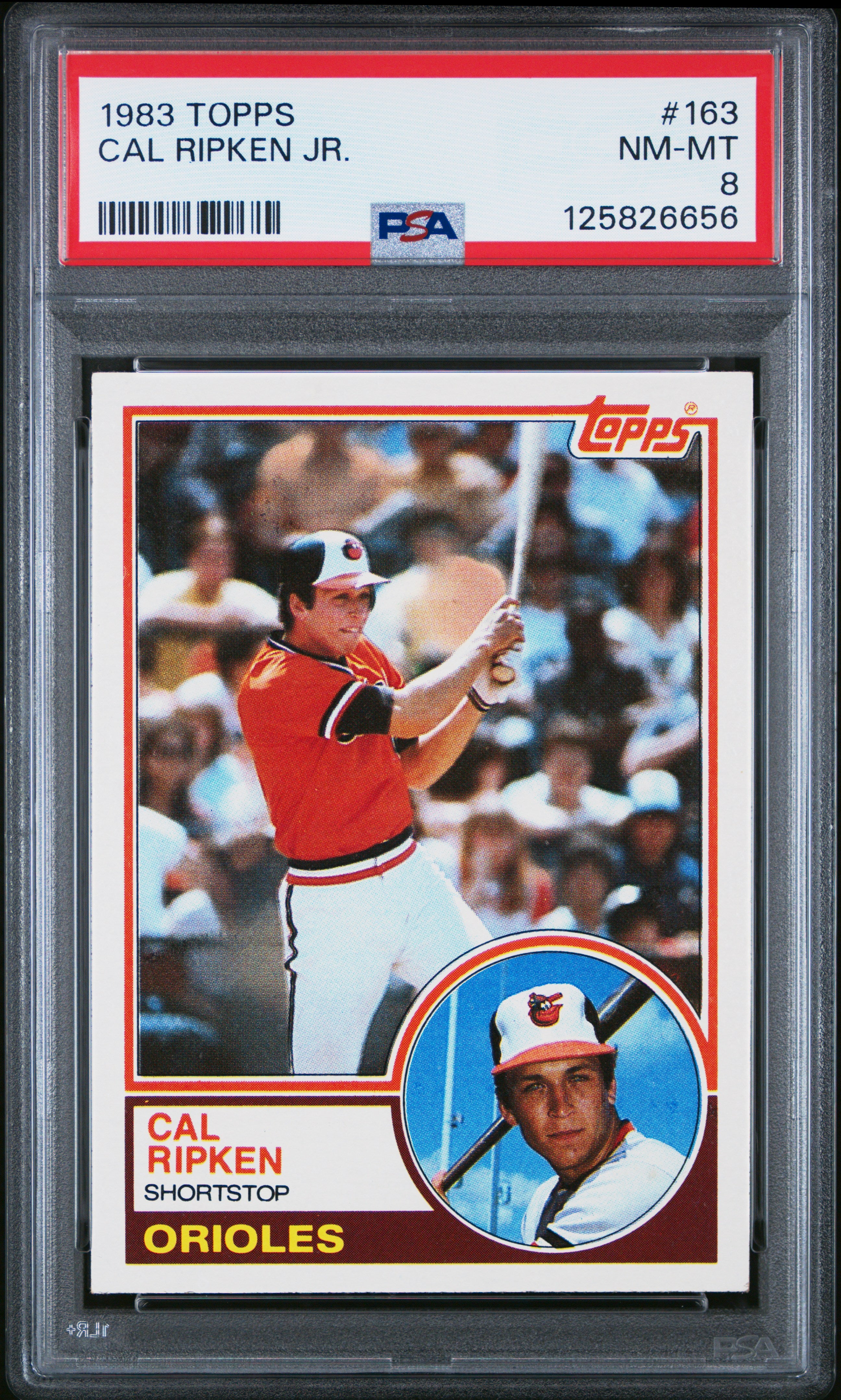 1983 TOPPS 163 CAL RIPKEN JR. PSA 8 - front