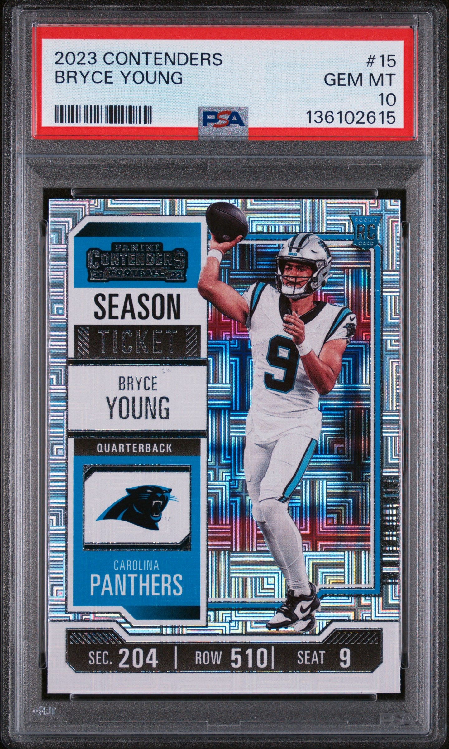 2023 Panini Contenders 15 Bryce Young  PSA 10