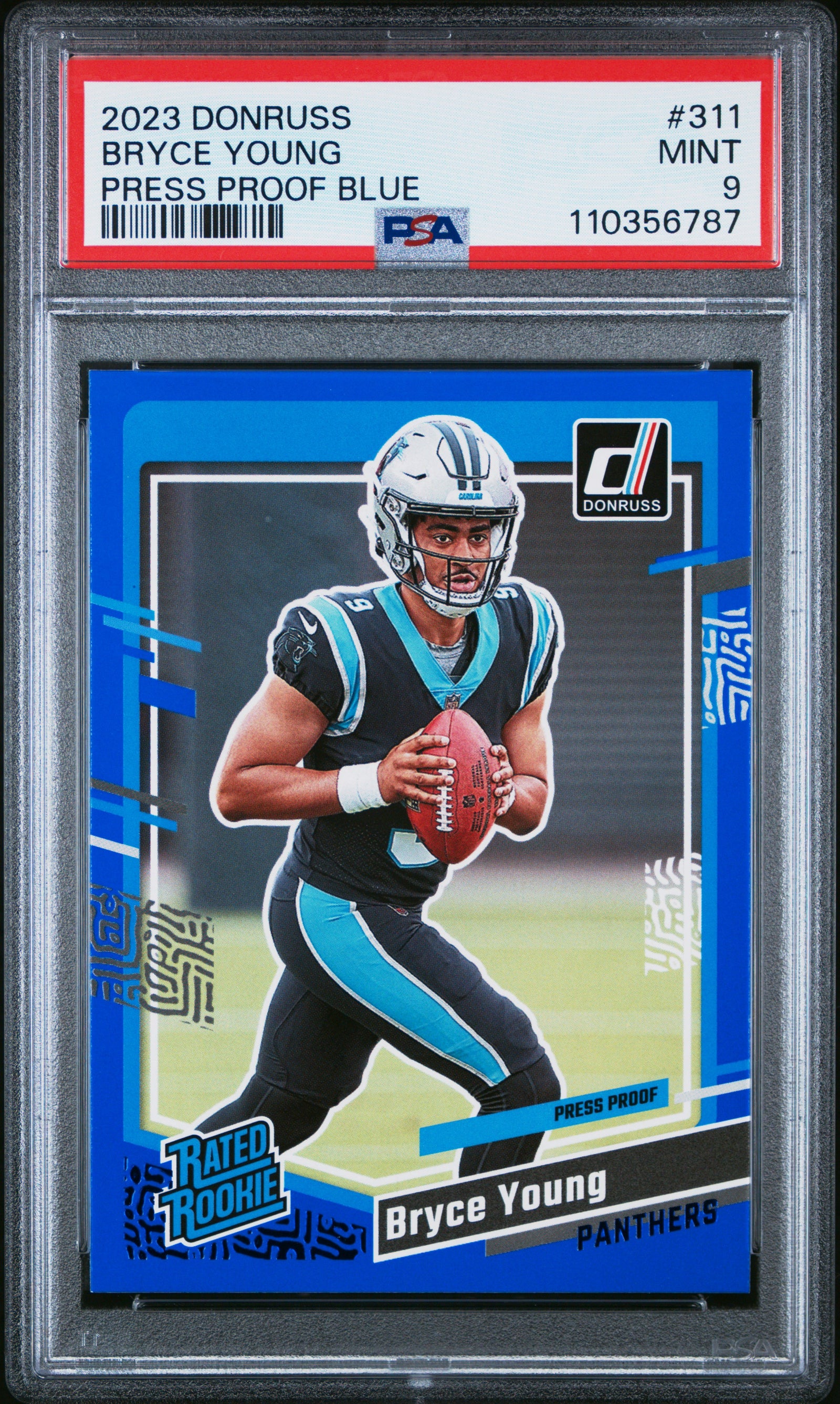 2023 Panini Donruss 311 Bryce Young Press Proof Blue PSA 9