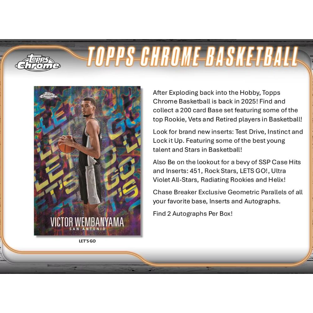 2024-25 Topps Chrome NBA Breaker Delight Box