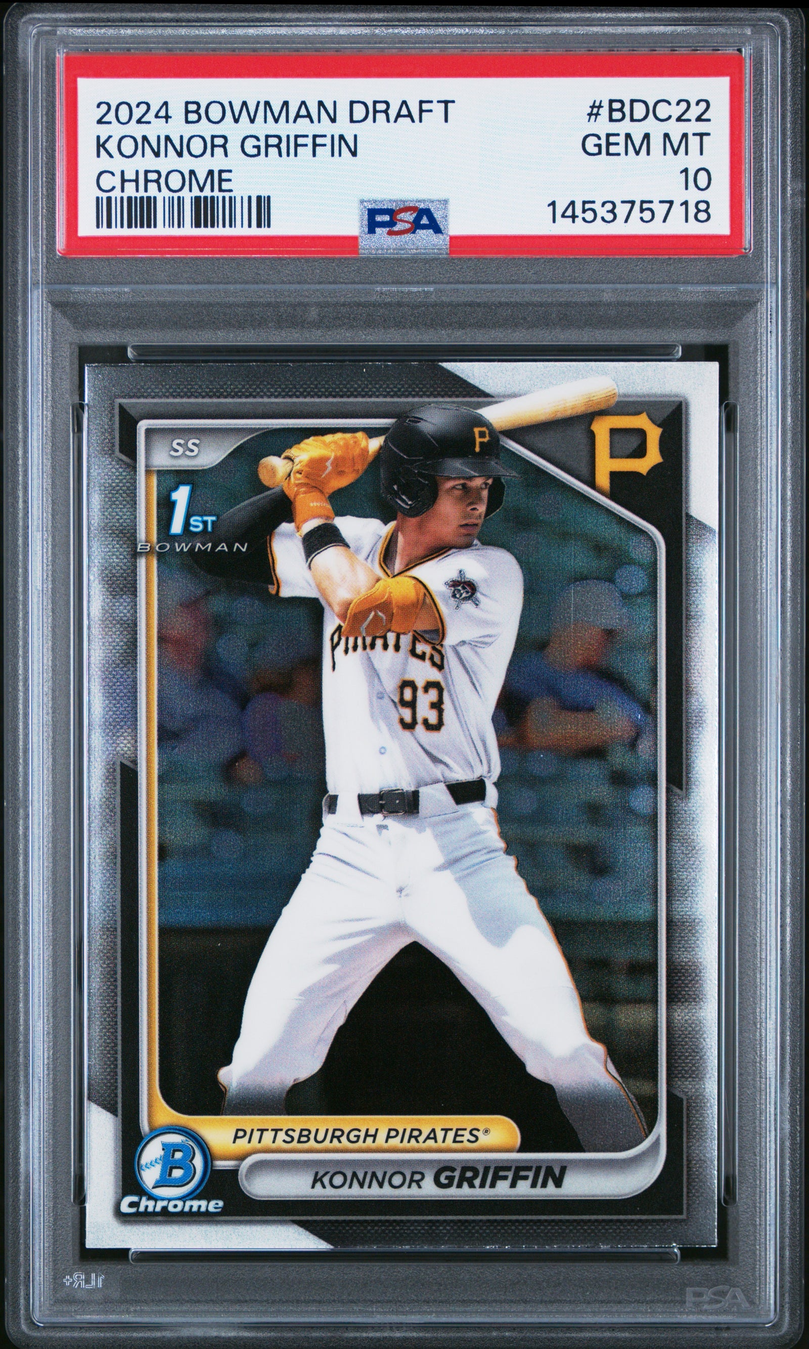 2024 Bowman Draft Bdc22 Konnor Griffin Chrome PSA 10