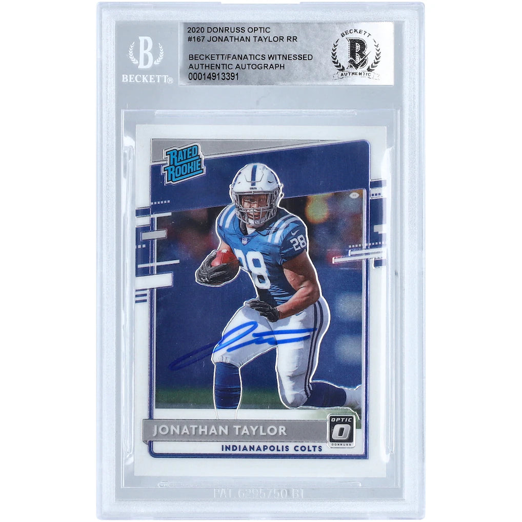 2020 Donruss Optic Jonathan Taylor Autograph Beckett Fanatics Authentic