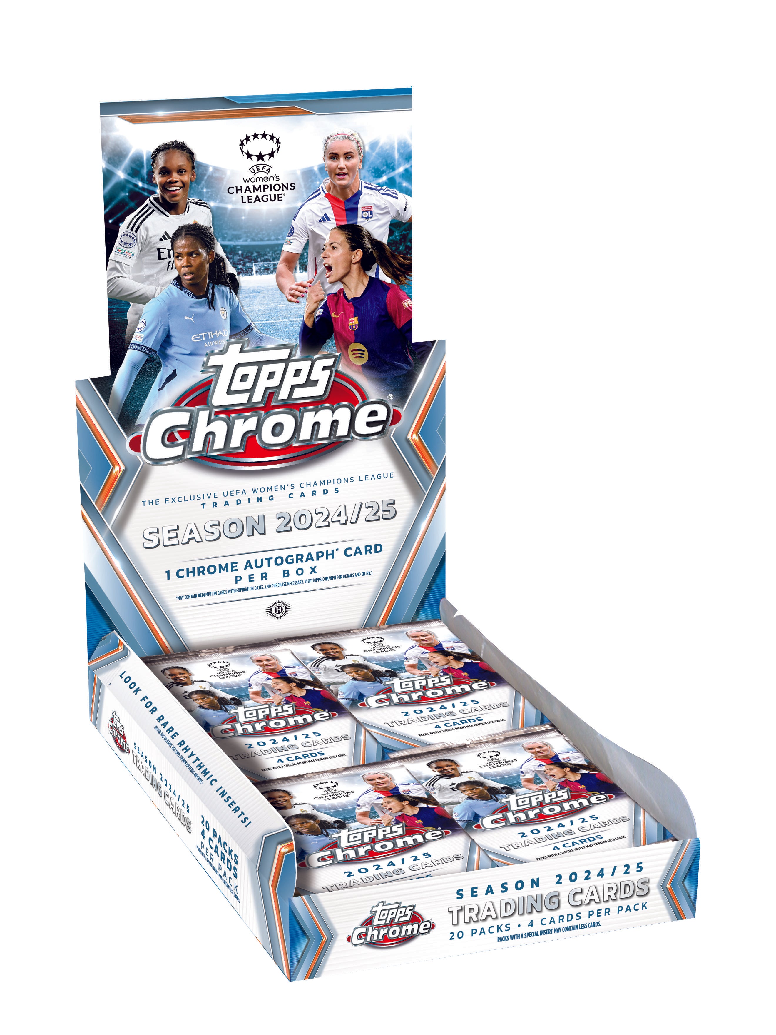 2024-25 Topps Chrome UEFA Women's Champions League Soccer Hobby Box