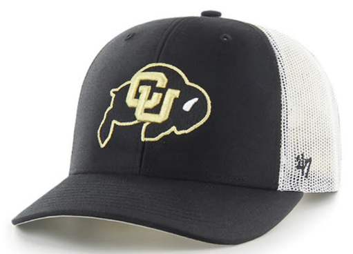 Colorado Buffaloes Black 47 Trucker Hat