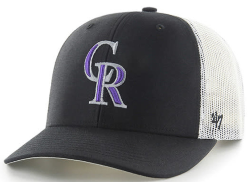 Colorado Rockies Black 47 Trucker Hat - Youth