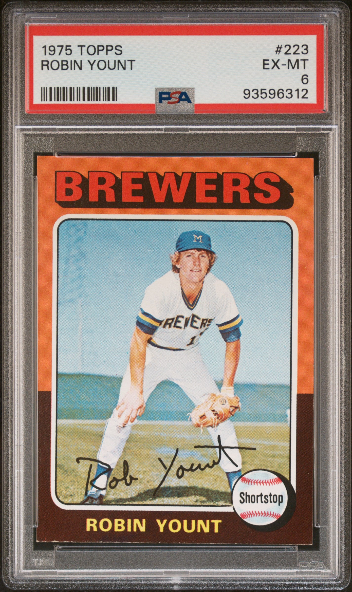 1975 Topps 223 Robin Yount PSA 6