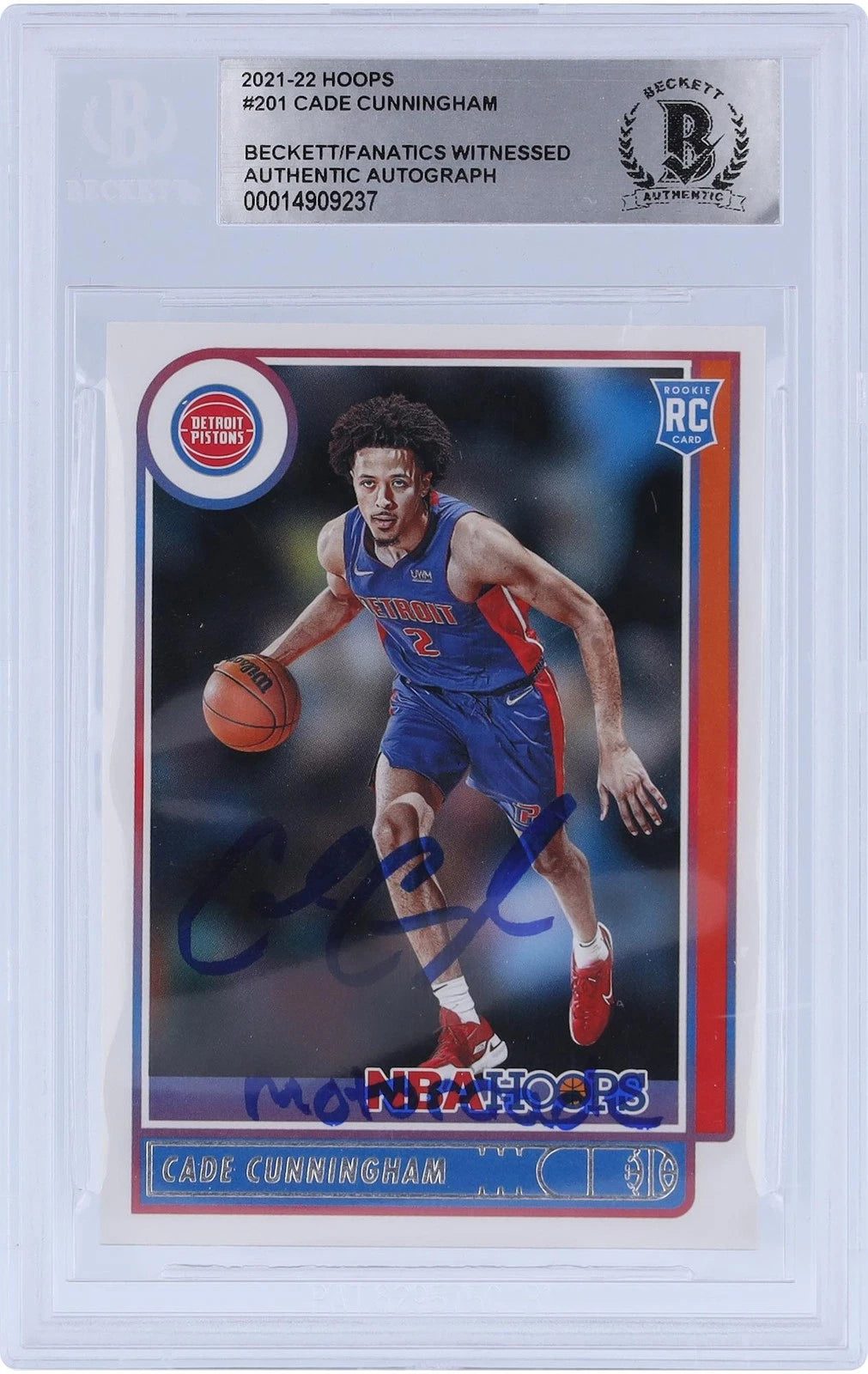 2021-22 Panini NBA Hoops Cade Cunningham "Motorcade" Autograph Beckett/Fanatics Authentic