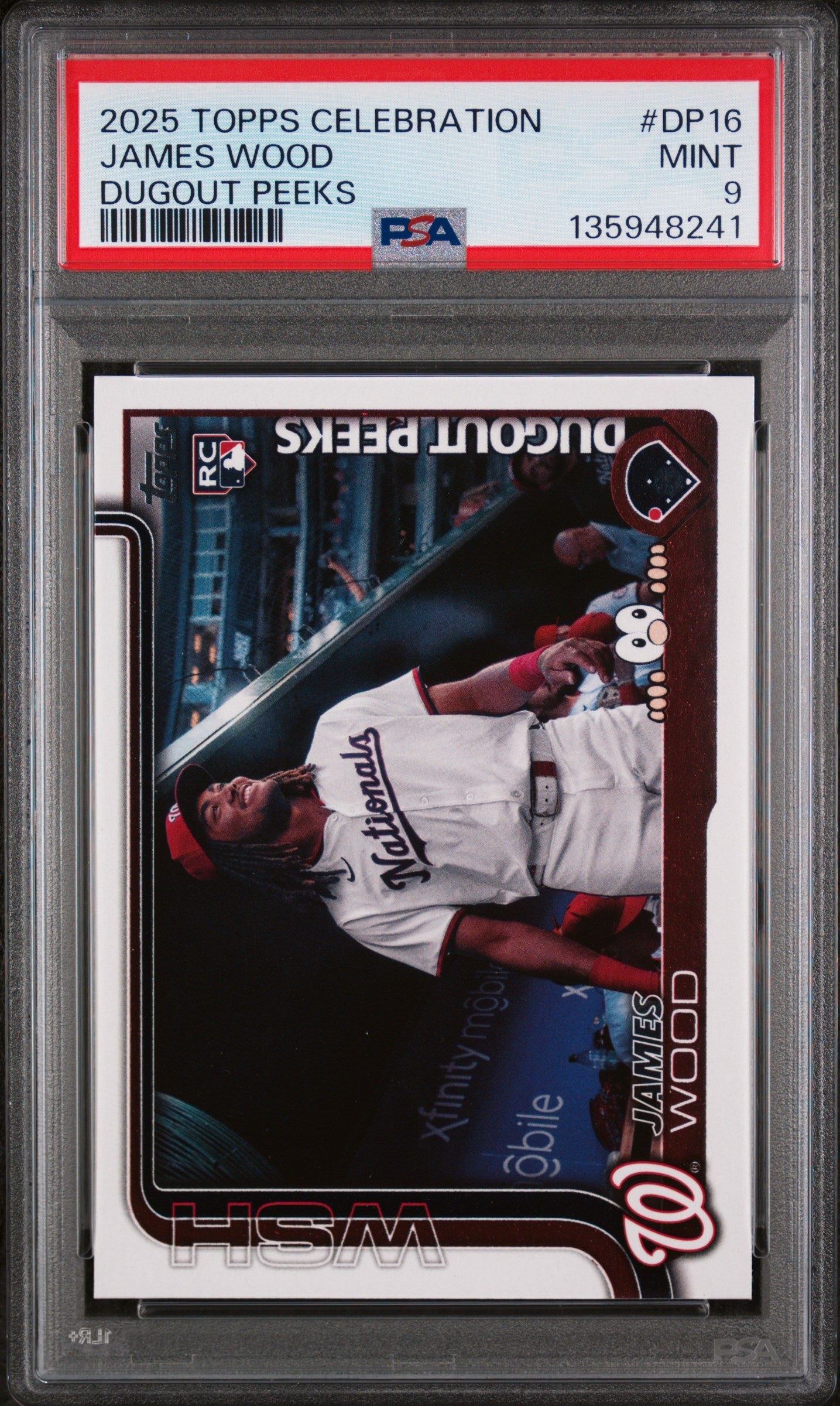 2025 Topps Mega Celebration Box Dugout Peeks Dp16 James Wood PSA 9