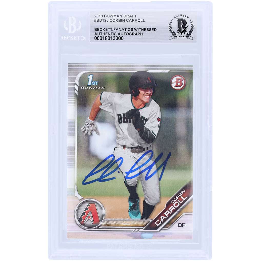 2019 Bowman Draft Corbin Carroll Autograph Beckett/Fanatics Authentic