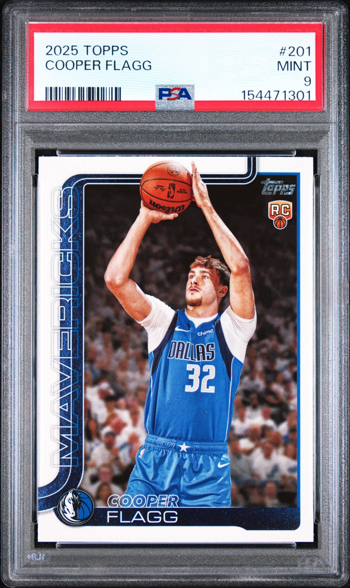 2025 TOPPS 201 COOPER FLAGG PSA 9 - front