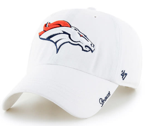 Denver Broncos White Miata 47 Clean Up Strapback Hat