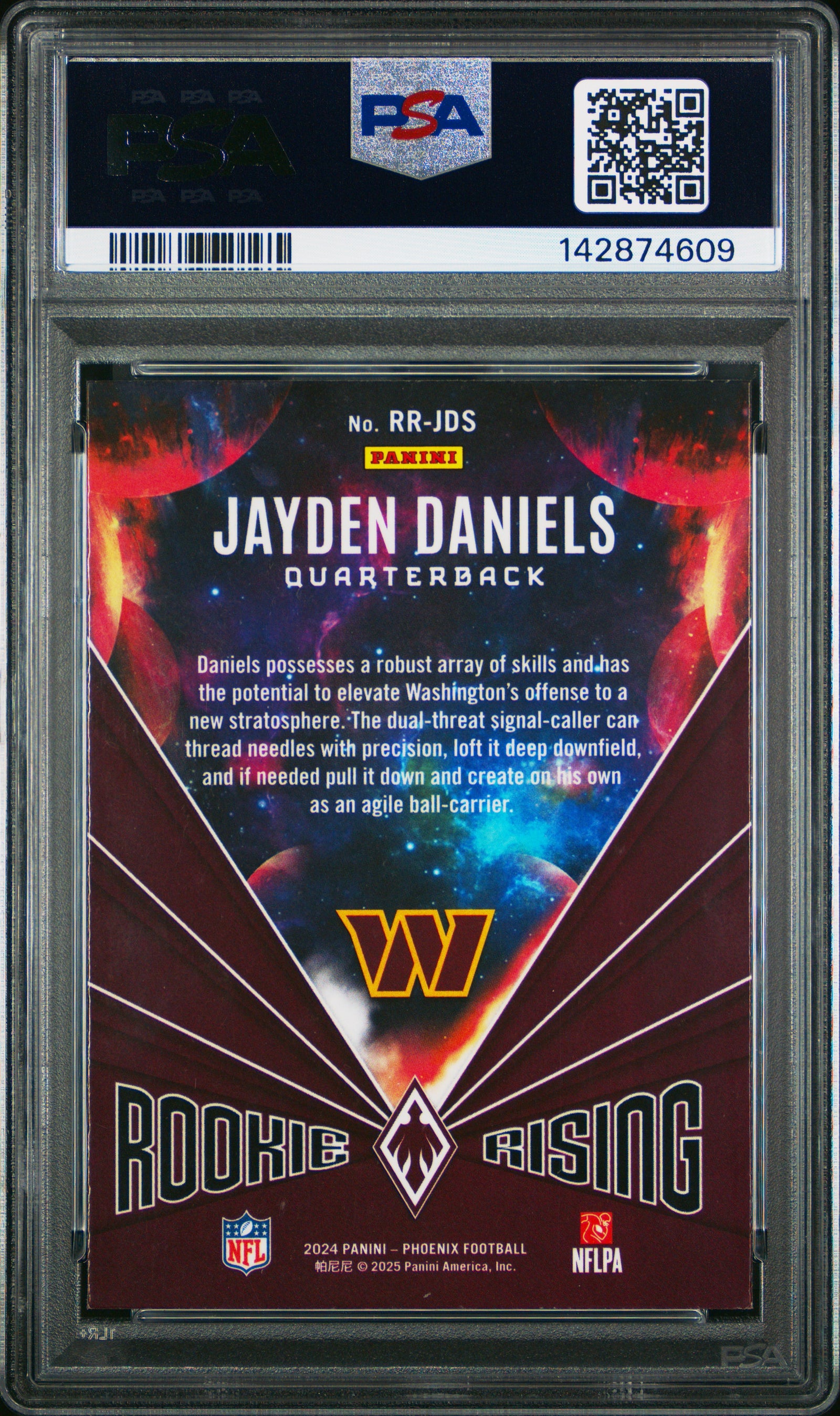 2024 Panini Phoenix Rookie Rising Rrjds Jayden Daniels Lazer PSA 9