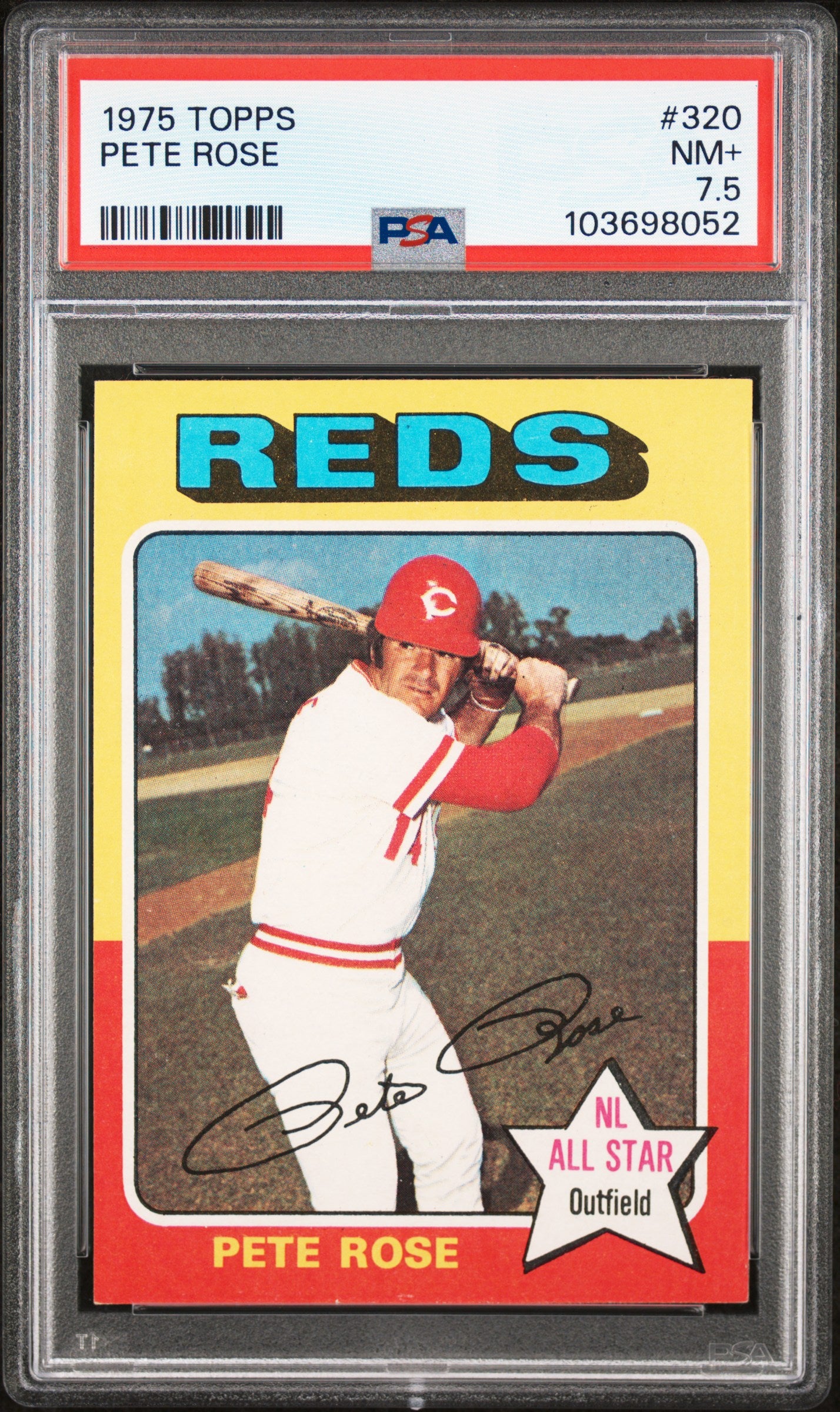 1975 Topps 320 Pete Rose PSA 7.5
