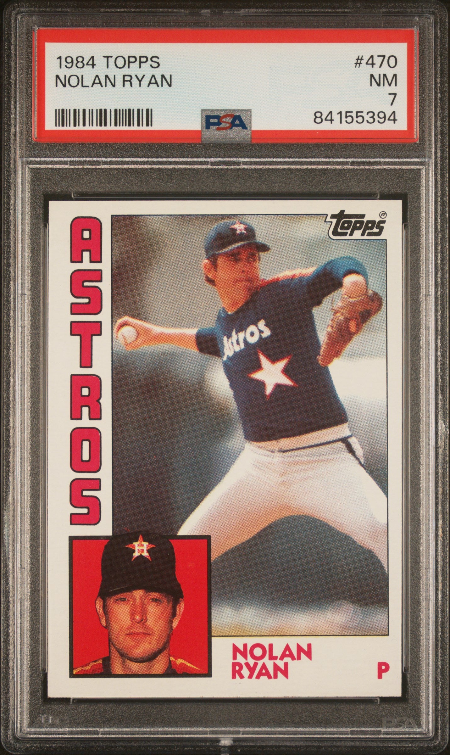1984 TOPPS 470 NOLAN RYAN PSA 7 - front
