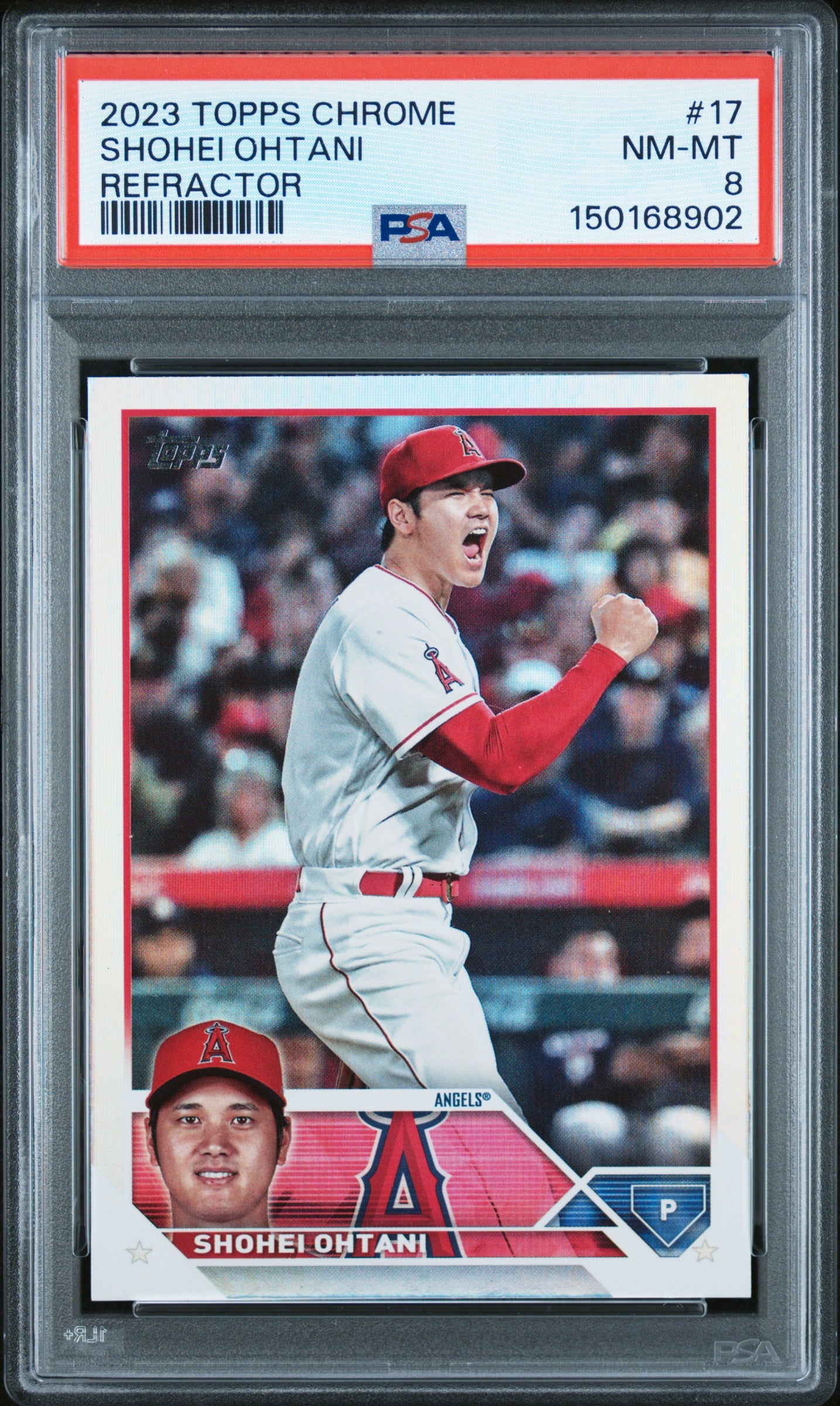 2023 Topps Chrome 17 Shohei Ohtani Refractor PSA 8
