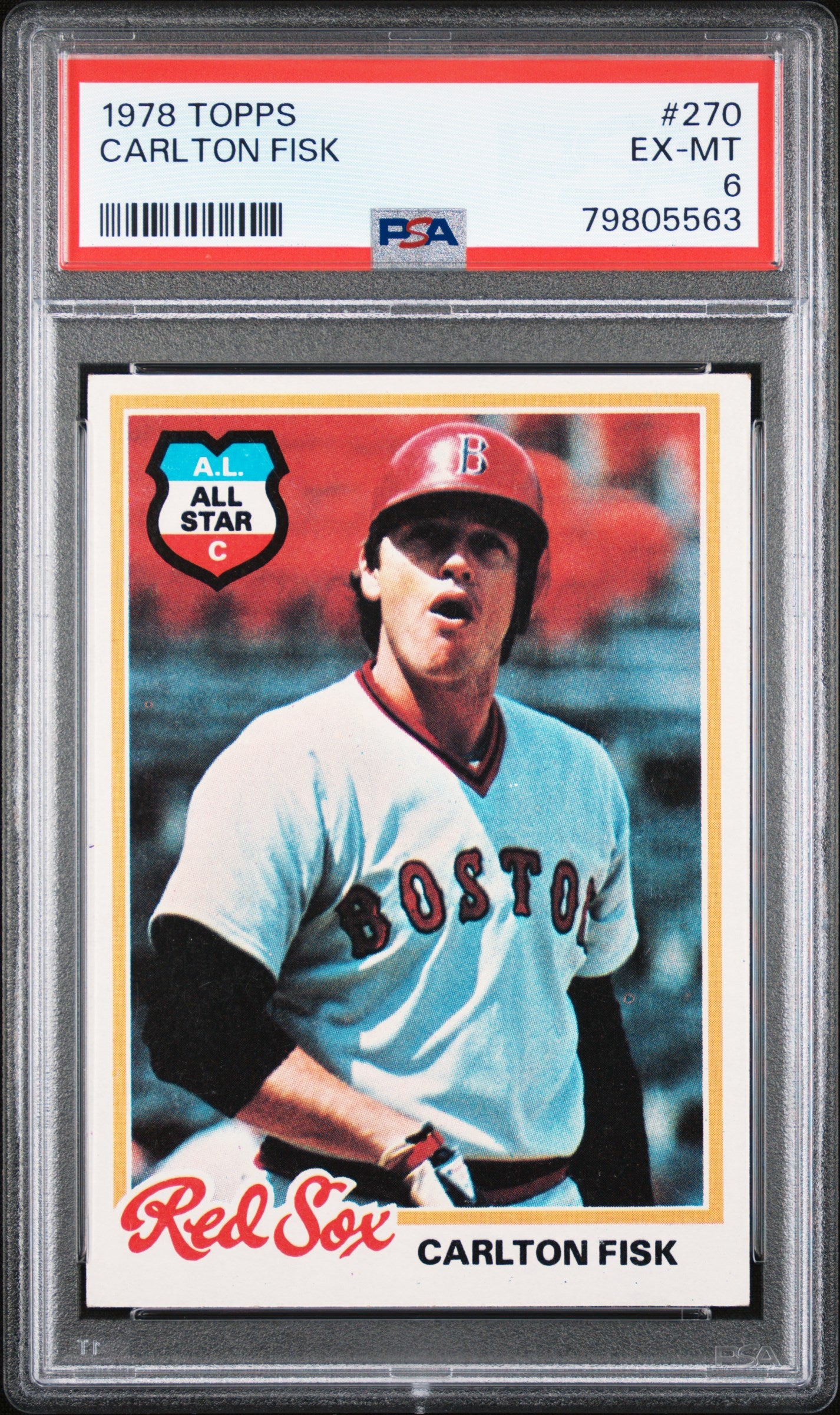 1978 TOPPS 270 CARLTON FISK PSA 6
