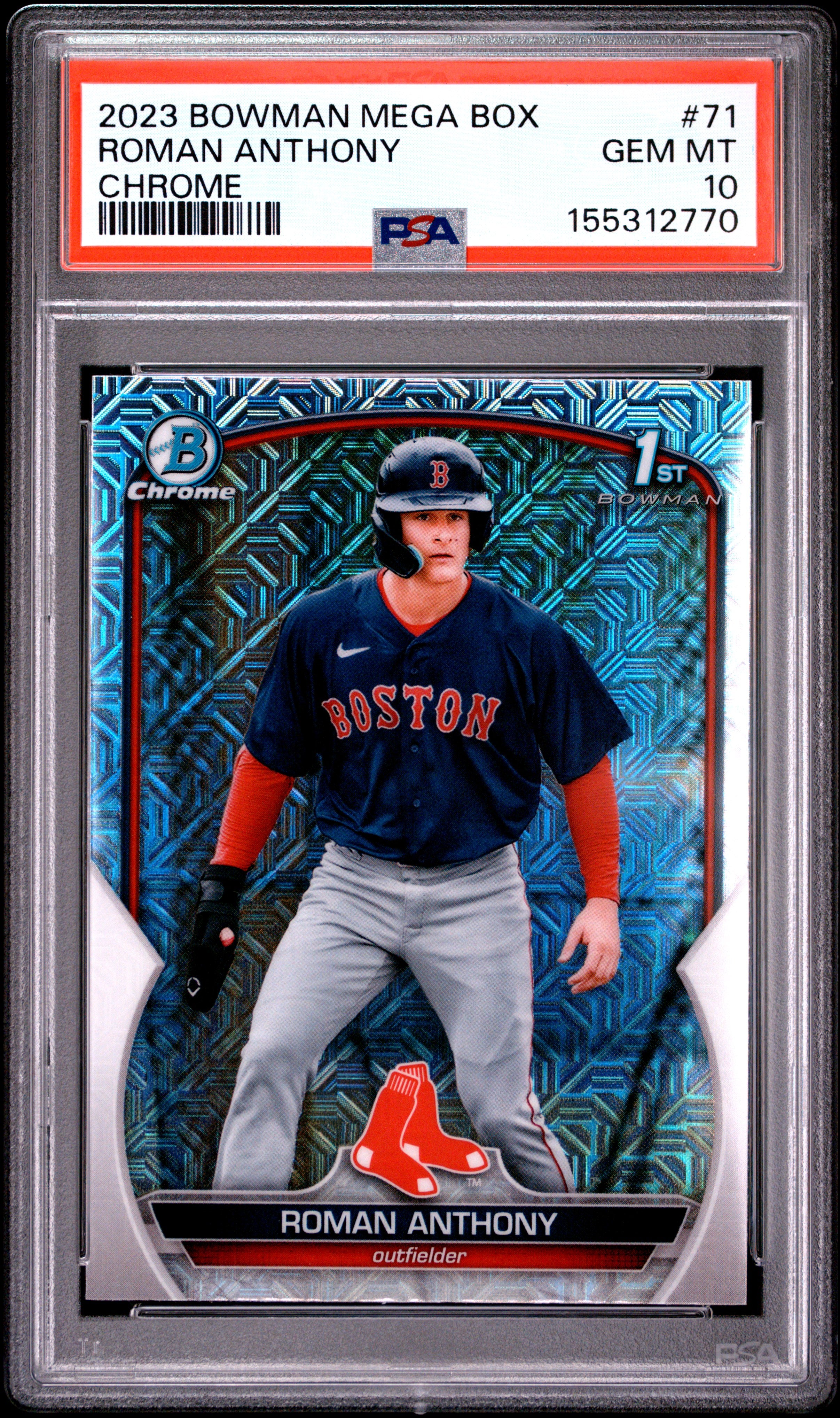 2023 BOWMAN MEGA BOX CHROME 71 ROMAN ANTHONY PSA 10 - front