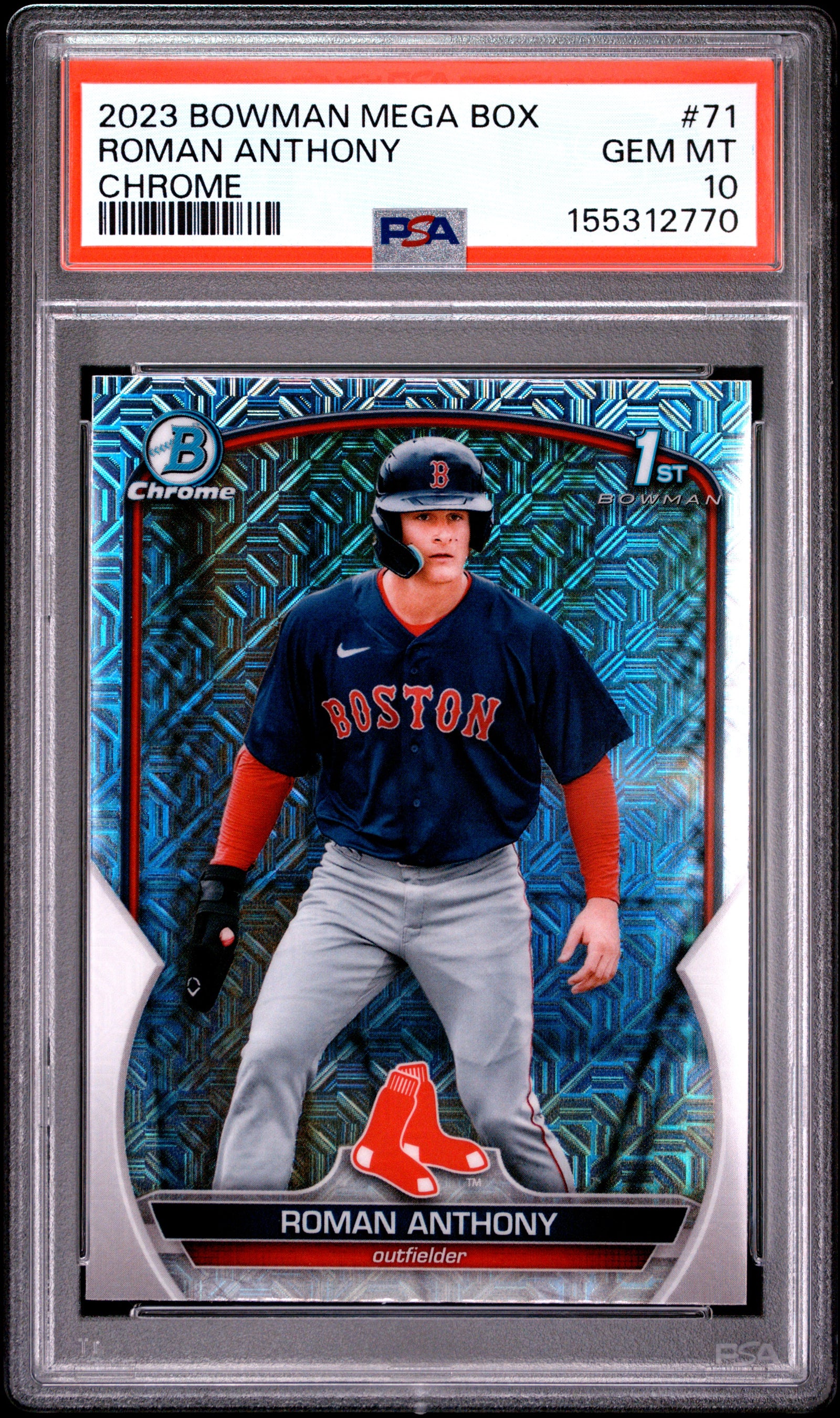 2023 BOWMAN MEGA BOX CHROME 71 ROMAN ANTHONY PSA 10 - front