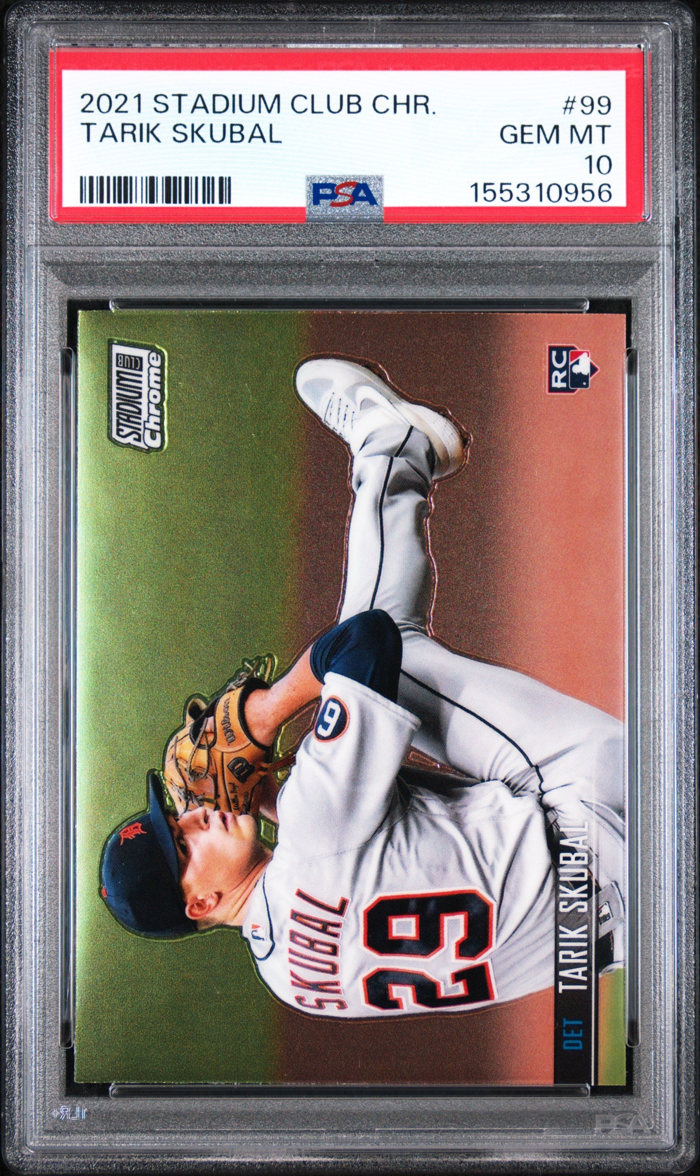 2021 TOPPS STADIUM CLUB CHROME 99 TARIK SKUBAL PSA 10 - front