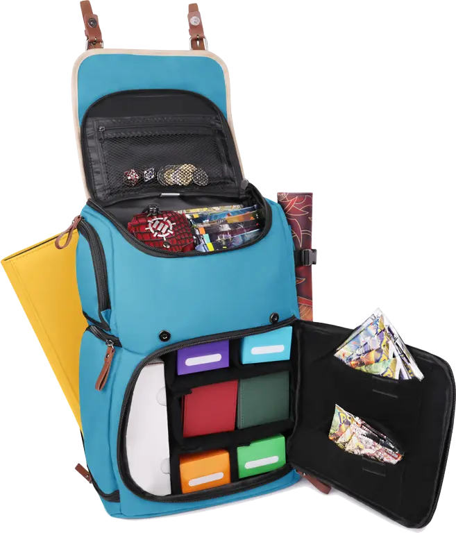 ENHANCE Gaming Trading Card Storage Backpack Blue
