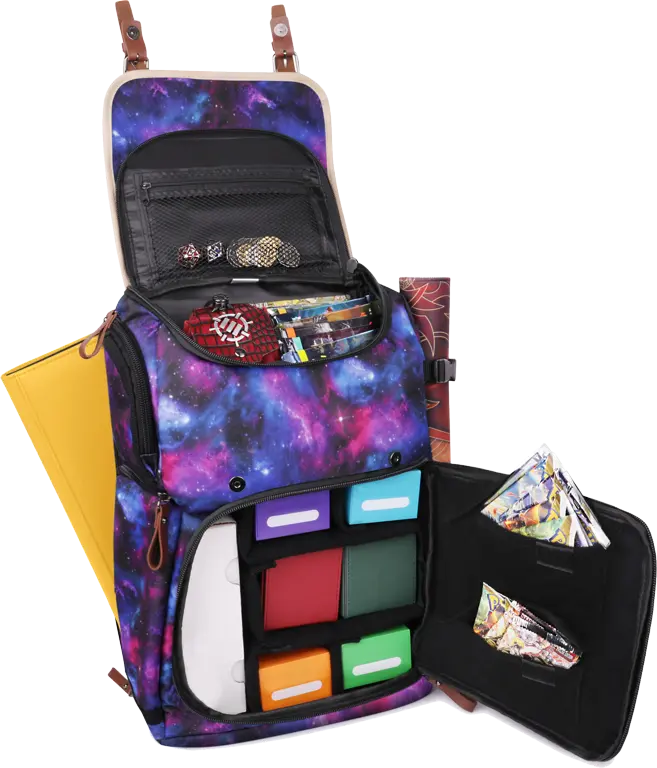 ENHANCE Gaming Trading Card Storage Backpack Galaxy