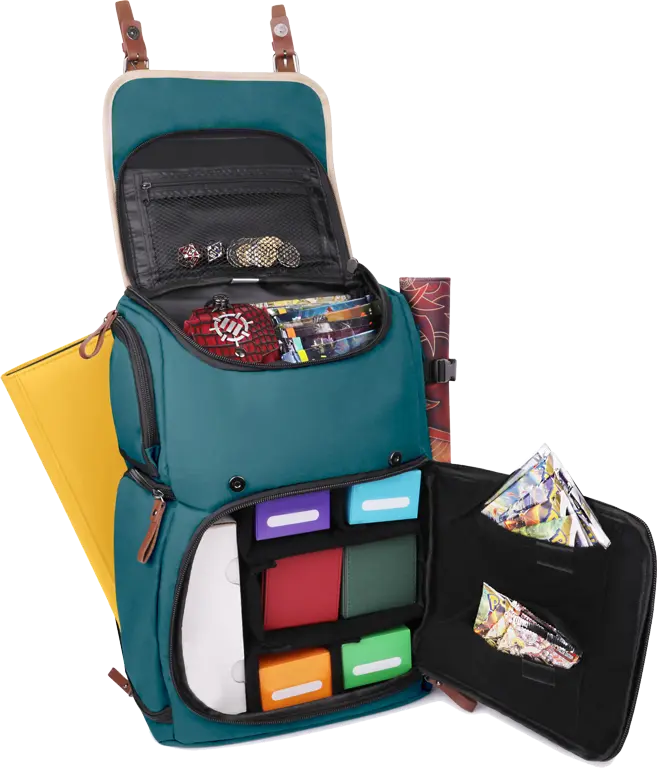 ENHANCE Gaming Trading Card Storage Backpack Green