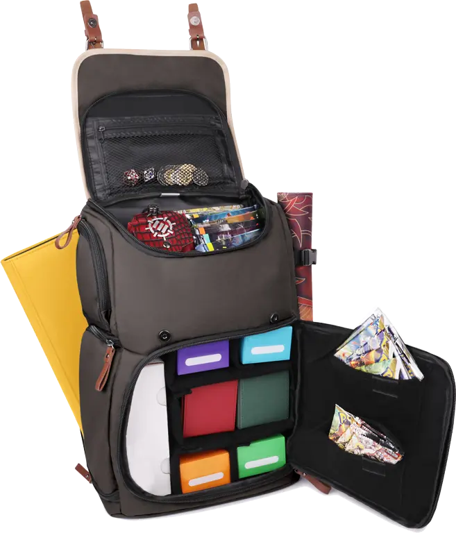 ENHANCE Gaming Trading Card Storage Backpack Grey